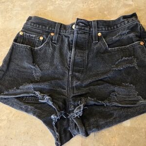Levi's Charcoal Denim Shorts